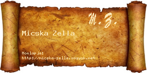 Micska Zella névjegykártya